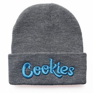 GIRLS COOKIES ORIGINAL MINT EMBROIDERED KNIT BEANIE (Gray w/Blue)